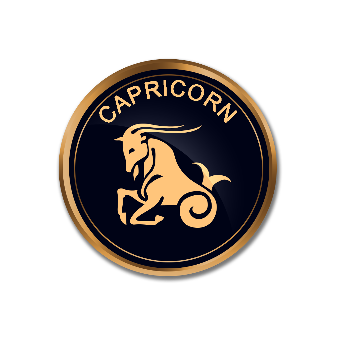 Golden Capricorn png, Capricorn logo PNG, Capricorn sign PNG transparent images, zodiac Capricorn png full hd images download